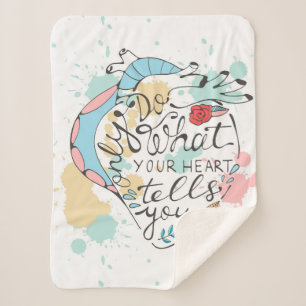 Doe alleen wat je hart je vertelt sherpa deken