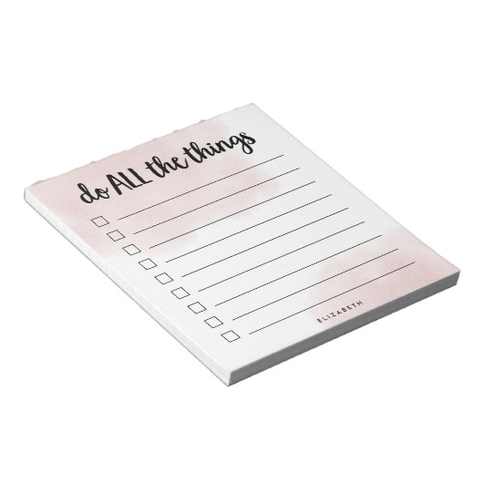 Doe alles | Blush-up-to-date maken Notitieblok (Schuin)