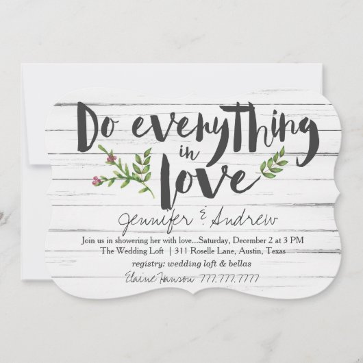 Doe alles in Love Bridal Kaart (Voorkant)