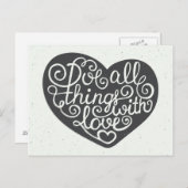 Doe alles met liefde briefkaart (Voorkant / Achterkant)