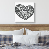 Doe alles met liefde canvas afdruk (Insitu (Slaapkamer))