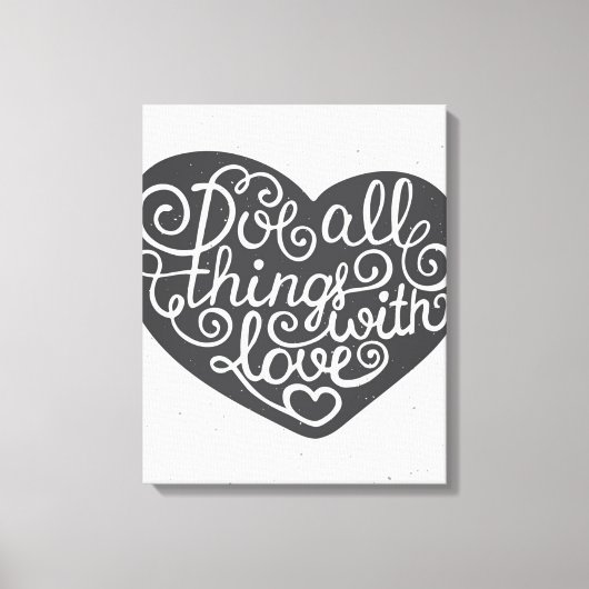 Doe alles met liefde canvas afdruk (Voorkant)