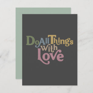 Doe alles met liefde notitiekaartje