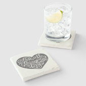 Doe alles met liefde stenen onderzetter (Zijkant)