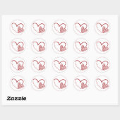 Doe alles met Love Red Heart Valentijn Classi Ronde Sticker (Vel)
