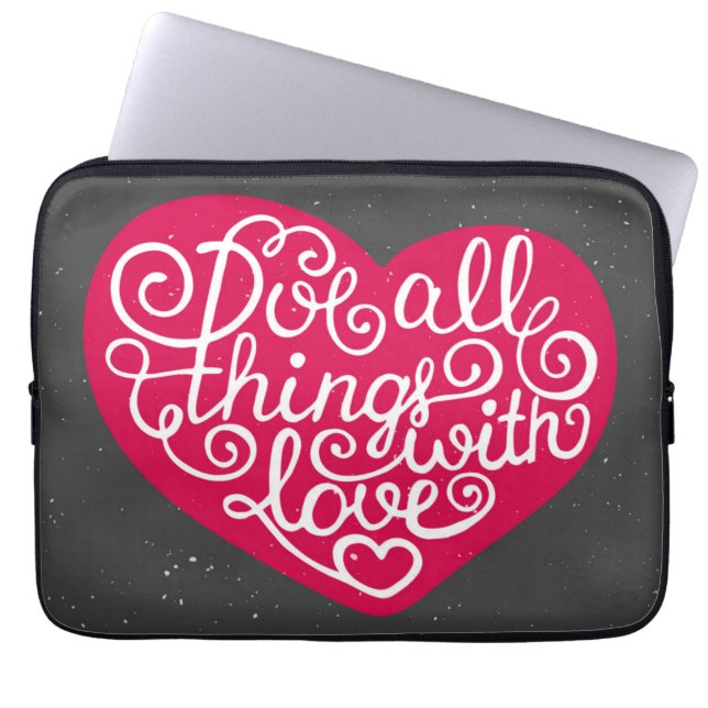 Doe alles met Love Red Laptop Sleeve (Voorkant)