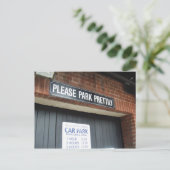 Doe alsjeblieft prettig parkeren! briefkaart (Staand voorkant)
