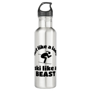 Doe alsof een dame als een beest speelt - skiën (4 waterfles