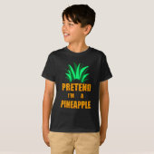 Doe alsof ik een ananas ben, grappig kostuum t-shirt (Voorkant volledig)