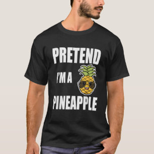 Doe alsof ik een ananas grappig Halloween kostuum T-shirt