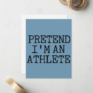 Doe alsof ik een atleet ben notitiekaartje