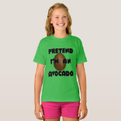 Doe alsof ik een avocado ben, grappig avocado kost t-shirt (Voorkant volledig)