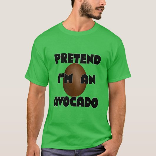 Doe alsof ik een avocado ben, grappig Halloween ko T-shirt (Voorkant)