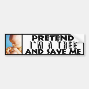 Doe alsof ik een boom ben en sla me op! bumpersticker