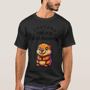 Doe alsof ik een bosmarmot grappige luie kostuum _ t-shirt