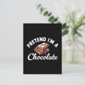 Doe alsof ik een chocoladereep ben briefkaart (Staand voorkant)