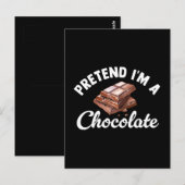Doe alsof ik een chocoladereep ben briefkaart (Voorkant / Achterkant)
