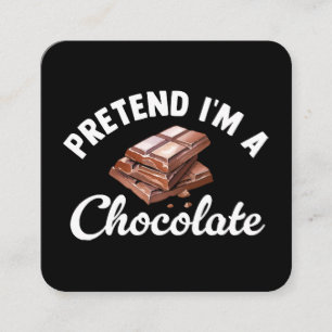 Doe alsof ik een chocoladereep ben vierkante visitekaartje