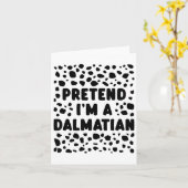 Doe alsof ik een Dalmatiër ben Grappige Laatste Mi Kaart (Gele Bloem)