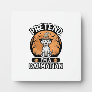 Doe alsof ik een Dalmatische Halloween-hond ontwer Fotoplaat