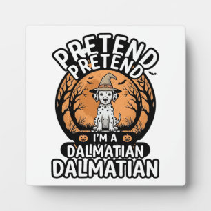 Doe alsof ik een Dalmatische Halloweenhond ben Fotoplaat