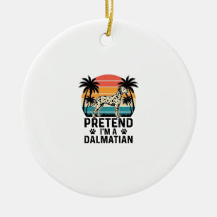 Doe alsof ik een Dalmatische vintage hond ben Keramisch Ornament