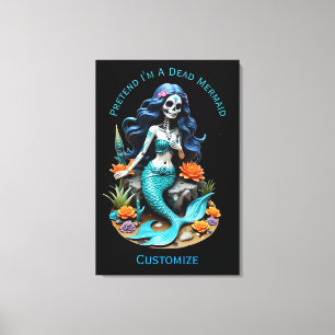 Doe alsof ik een dode zeemeermin ben Thunder_Cove Canvas Afdruk