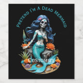 Doe alsof ik een dode zeemeermin ben Thunder_Cove Wijn Etiket (Enkel label)