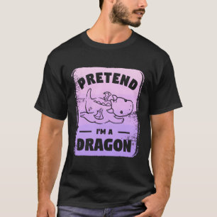 Doe alsof ik een draak Halloween Draken ben T-shirt