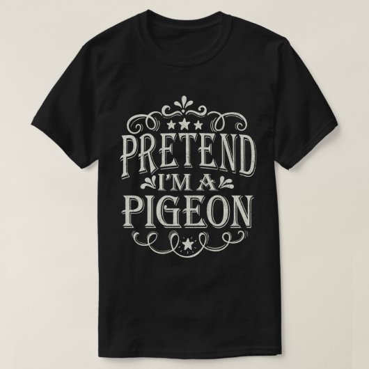 Doe alsof ik een duif ben Makkelijk Lazy Halloween T-shirt (Design voorkant)