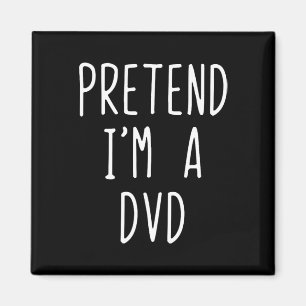 Doe alsof ik een dvd-kostuum ben Halloween Funny L Magneet