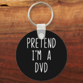 Doe alsof ik een dvd-kostuum ben Halloween Funny L Sleutelhanger (Voorkant)