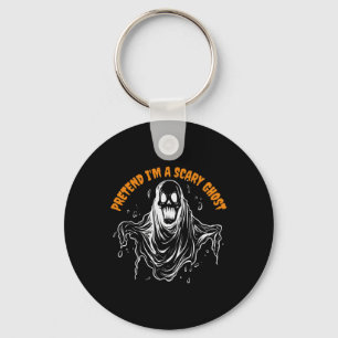 Doe alsof ik een enge geest Halloween kostuum 1 Sleutelhanger