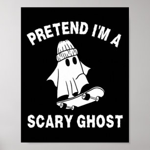 Doe alsof ik een enge geest Halloween kostuum 2 Poster