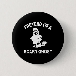 Doe alsof ik een enge geest Halloween kostuum 2 Ronde Button 5,7 Cm