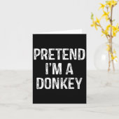 Doe alsof ik een ezel ben Grappige grap Humor Grap Kaart (Gele Bloem)