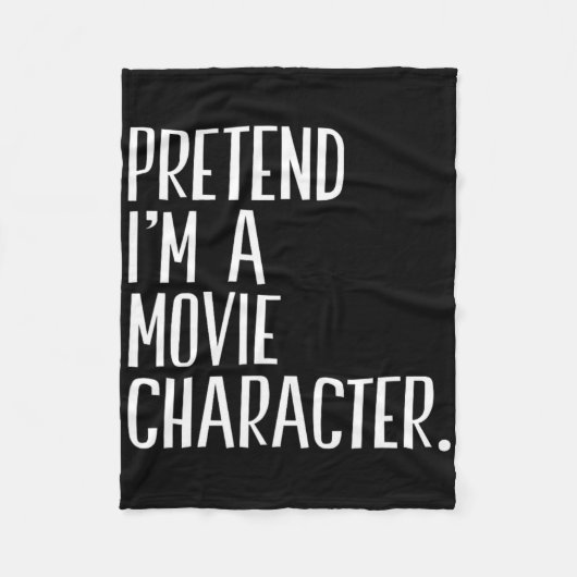Doe alsof ik een filmpersonage ben, grappig Hallow Fleece Deken (Voorkant)