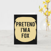 Doe alsof ik een Fox kostuum grappig Halloween fee Kaart (Gele Bloem)