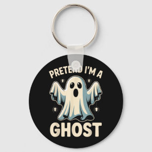 Doe alsof ik een geest ben Grappige Luie Halloween Sleutelhanger