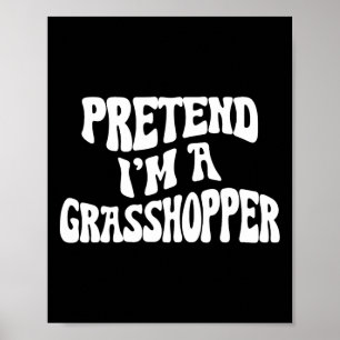 Doe alsof ik een grappig grappig lui Halloween kos Poster