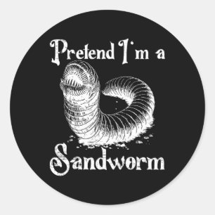 Doe alsof ik een grappig Halloween kostuum ben Ronde Sticker