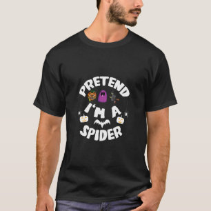 Doe alsof ik een grappig Halloween spinnenkostuum T-shirt