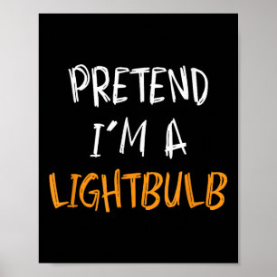 Doe alsof ik een grappige luie peertje Halloween k Poster