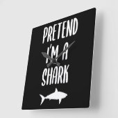 Doe alsof ik een haai ben - Shark Lover Gifts Vierkante Klok (Hoek)
