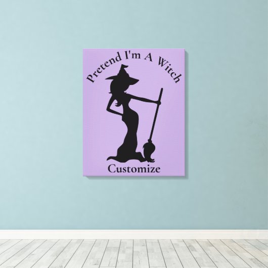 Doe alsof ik een heks ben Thunder_Cove Canvas Afdruk (Insitu (Houten vloer))