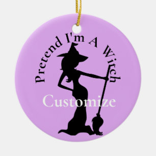 Doe alsof ik een heks ben Thunder_Cove Keramisch Ornament