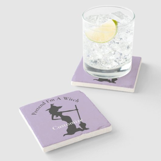 Doe alsof ik een heks ben Thunder_Cove Stenen Onderzetter (Zijkant)
