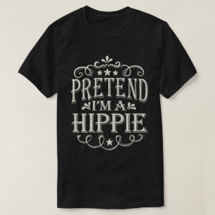Doe alsof ik een hippie makkelijk lui Halloween ko T-shirt