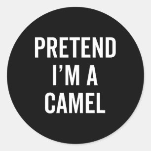 Doe alsof ik een kameel grappig Halloween kostuum Ronde Sticker