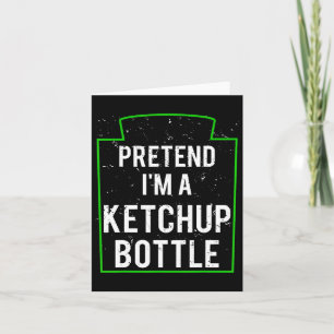 Doe alsof ik een ketchup flesje kostuum grappig Ha Kaart